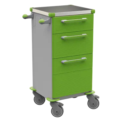 TINY 152 N vozík zdravotnický plast ABS - zelená