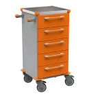 TINY 153 N vozík zdravotnický plast ABS - oranžová