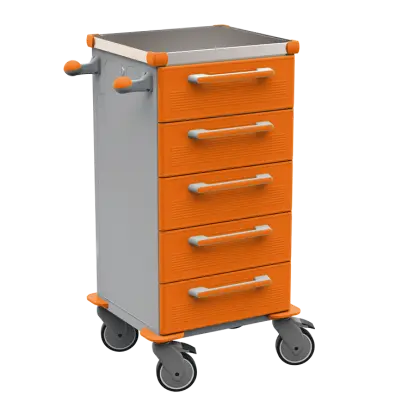 TINY 153 N vozík zdravotnický plast ABS - oranžová