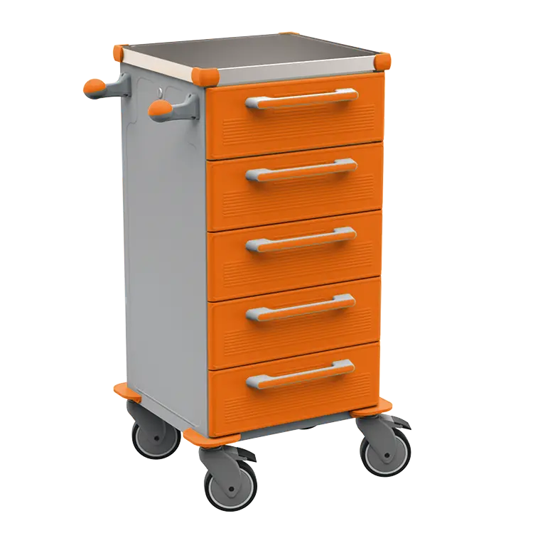 TINY 153 N vozík zdravotnický plast ABS - oranžová