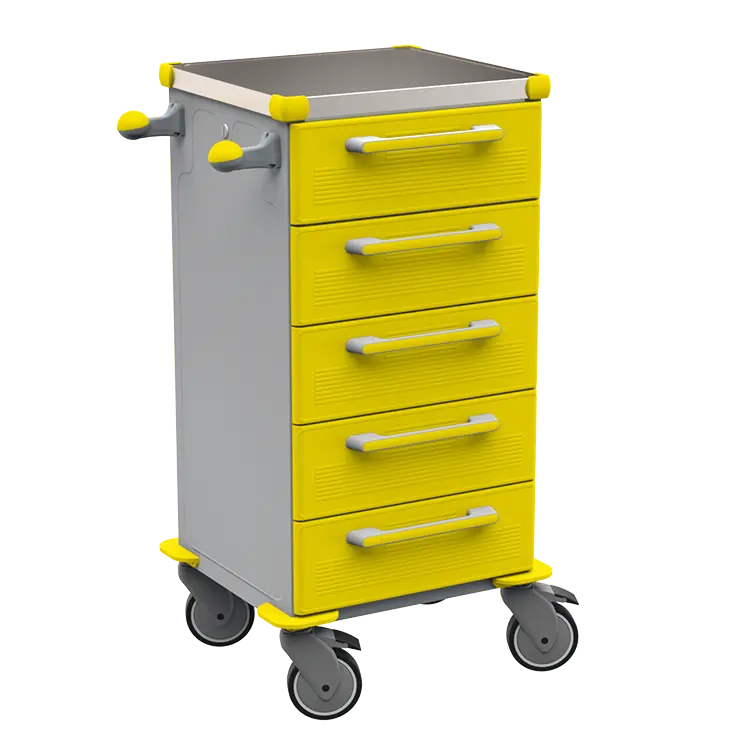 TINY 153 N vozík zdravotnický plast ABS - žlutá