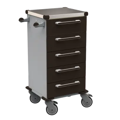 TINY 153 N vozík zdravotnický plast ABS - černá