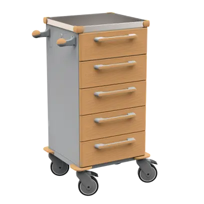 TINY 153 N vozík zdravotnický plast ABS - hnědobéžová