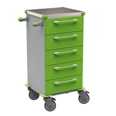 TINY 153 N vozík zdravotnický plast ABS - zelená