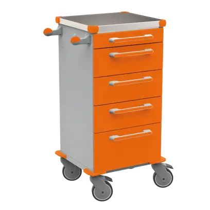 TINY 156 N vozík zdravotnický plast ABS - oranžová