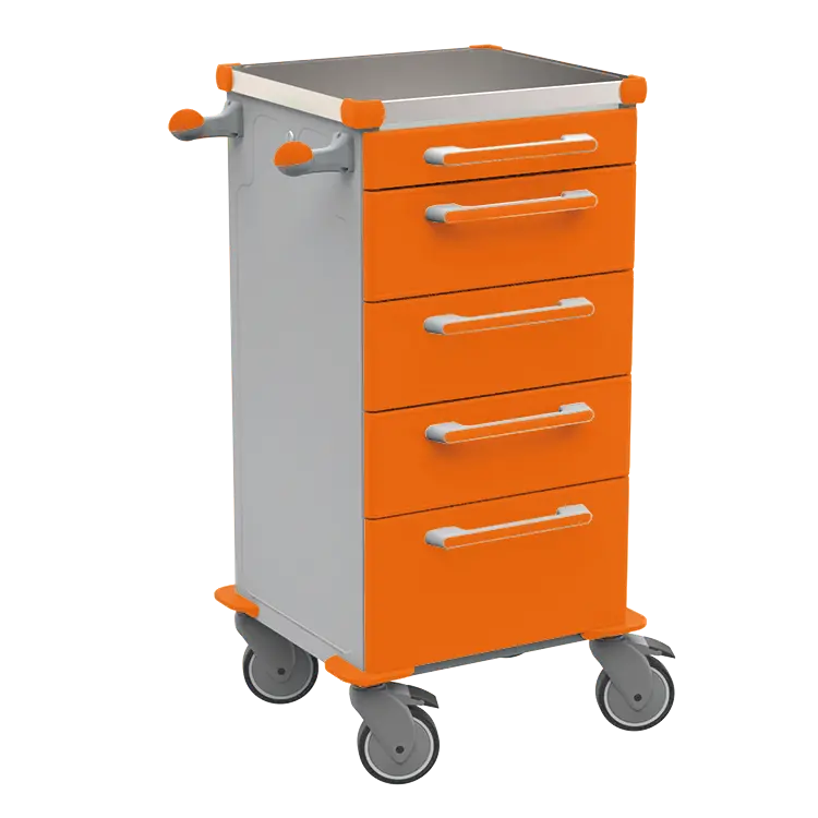 TINY 156 N vozík zdravotnický plast ABS - oranžová