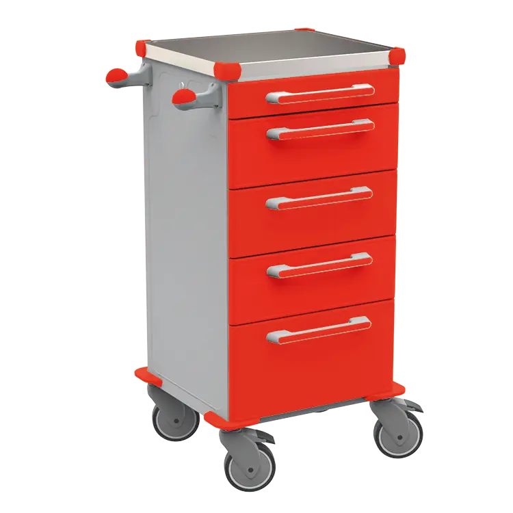 TINY 156 N vozík zdravotnický plast ABS - červená