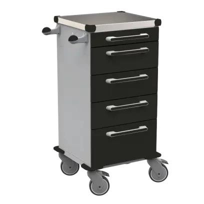 TINY 156 N vozík zdravotnický plast ABS - černá