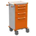 TINY 159 N vozík zdravotnický plast ABS - oranžová