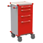 TINY 159 N vozík zdravotnický plast ABS - červená