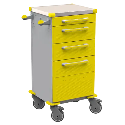 TINY 159 N vozík zdravotnický plast ABS - žlutá