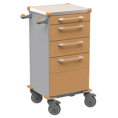 TINY 159 N vozík zdravotnický plast ABS - hnědobéžová