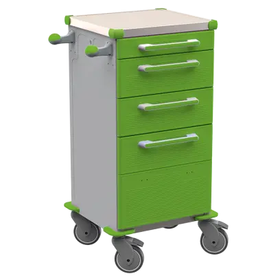 TINY 159 N vozík zdravotnický plast ABS - zelená