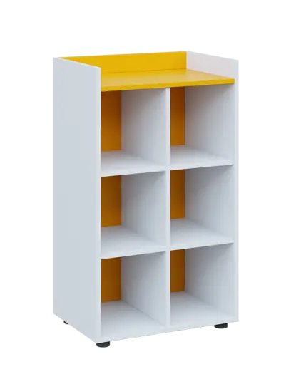 QN 3 - 6N skříň, nika, 1030x600x400, bílá/žlutá odio