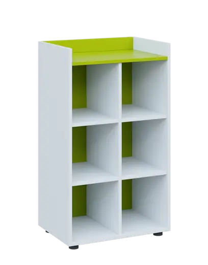 QN 3 - 6N skříň, nika, 1030x600x400, bílá/jarní zeleň