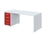 QPL 8 - 18Z4 stůl pracovní, levý lamino - bílá/červená flamengo