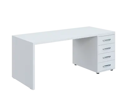 QPL 8 - 18Z4 stůl pracovní, pravý lamino - bílá