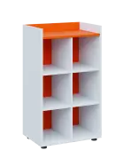 QN 3 - 6N skříň, nika, 1030x600x400, bílá/pomeranč