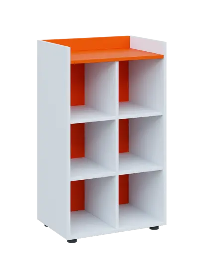 QN 3 - 6N skříň, nika, 1030x600x400, bílá/pomeranč
