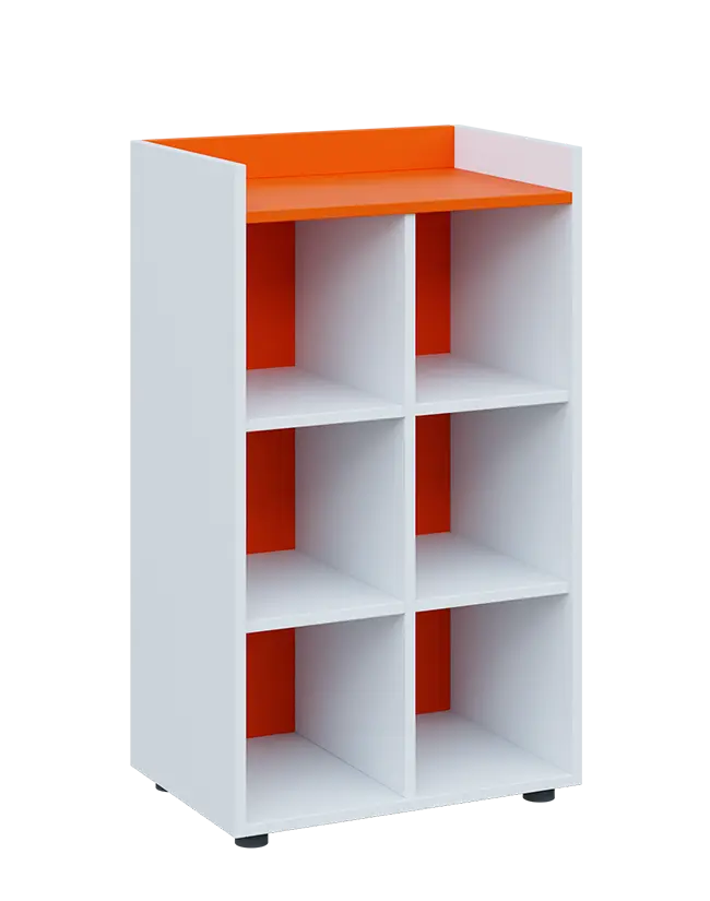 QN 3 - 6N skříň, nika, 1030x600x400, bílá/pomeranč