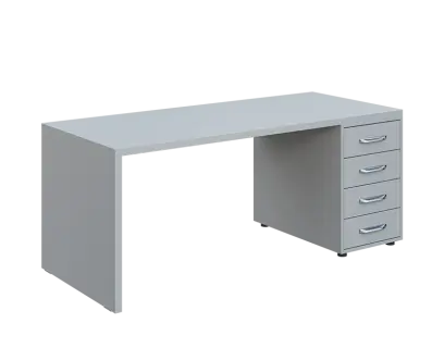 QPL 8 - 18Z4 stůl pracovní, pravý lamino - šedá
