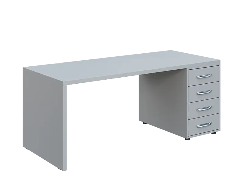 QPL 8 - 18Z4 stůl pracovní, pravý lamino - šedá
