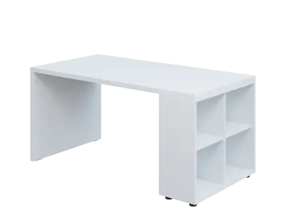 QPL 8 - 16N4 stůl pracovní, pravý lamino - bílá