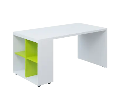 QPL 8 - 16N4 stůl pracovní, levý lamino - bílá/jarní zeleň