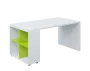 QPL 8 - 16N4 stůl pracovní, levý lamino - bílá/jarní zeleň