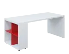 QPL 8 - 18N4 stůl pracovní, levý lamino - bílá/červená flamengo