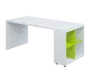 QPL 8 - 18N4 stůl pracovní, pravý lamino - bílá/jarní zeleň