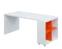 QPL 8 - 18N4 stůl pracovní, pravý lamino - bílá/pomeranč