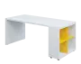 QPL 8 - 18N4 stůl pracovní, pravý lamino - bílá/žlutá odio
