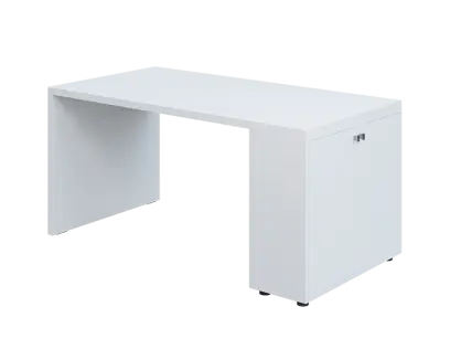 QPL 8 - 16D2 stůl pracovní, pravý lamino - bílá