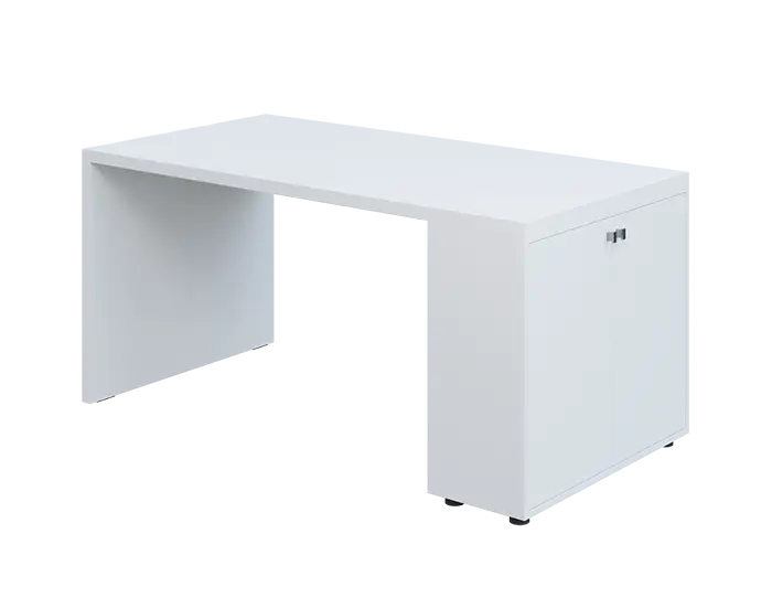 QPL 8 - 16D2 stůl pracovní, pravý lamino - bílá