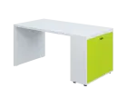 QPL 8 - 16D2 stůl pracovní, pravý lamino - bílá/jarní zeleň
