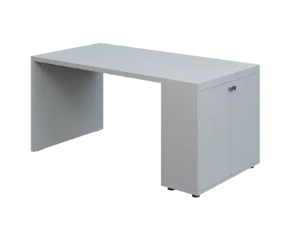 QPL 8 - 16D2 stůl pracovní, pravý lamino - šedá