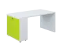 QPL 8 - 16D2 stůl pracovní, levý lamino - bílá/jarní zeleň