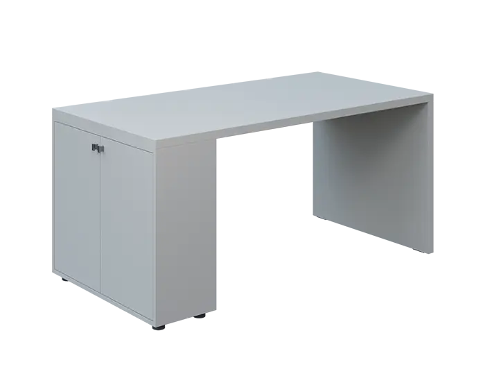 QPL 8 - 16D2 stůl pracovní, levý lamino - šedá