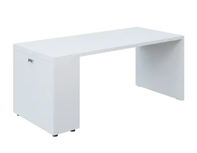 QPL 8 - 18D2 stůl pracovní, levý lamino - bílá