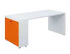 QPL 8 - 18D2 stůl pracovní, levý lamino - bílá/pomeranč