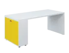 QPL 8 - 18D2 stůl pracovní, levý lamino - bílá/žlutá odio
