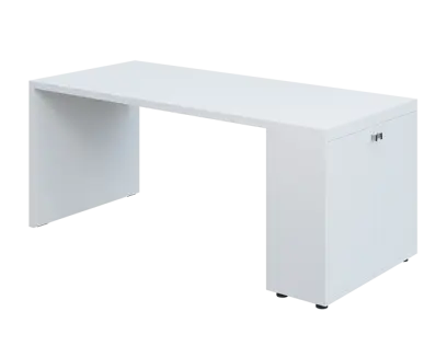 QPL 8 - 18D2 stůl pracovní, pravý lamino - bílá