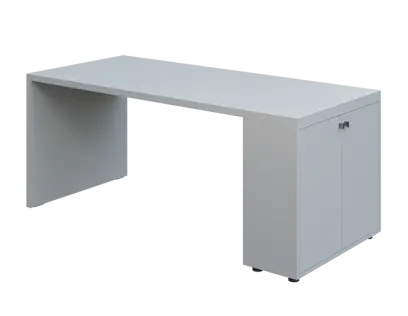 QPL 8 - 18D2 stůl pracovní, pravý lamino - šedá