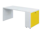 QPL 8 - 18D2 stůl pracovní, pravý lamino - bílá/žlutá odio