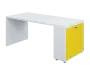 QPL 8 - 18D2 stůl pracovní, pravý lamino - bílá/žlutá odio