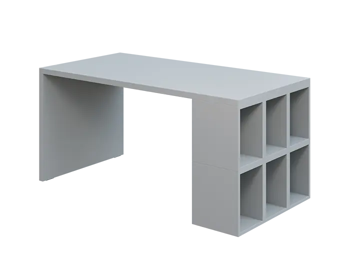 QPL 8 - 16T6 stůl pracovní, pravý lamino - šedá