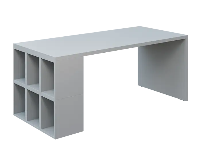 QPL 8 - 18T6 stůl pracovní, levý lamino - šedá