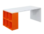 QPL 8 - 18T6 stůl pracovní, levý lamino - bílá/pomeranč