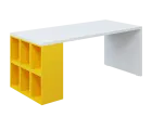 QPL 8 - 18T6 stůl pracovní, levý lamino - bílá/žlutá odio